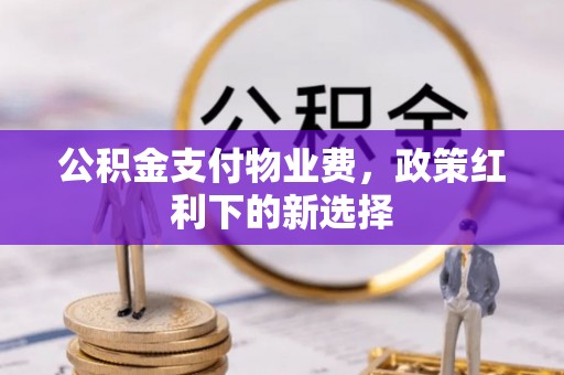 代县公积金支付物业费，政策红利下的新选择