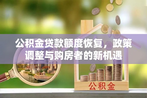 代县公积金贷款额度恢复，政策调整与购房者的新机遇